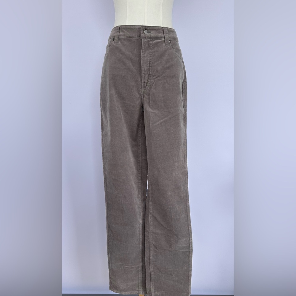 Talbots Women’s Flawless Greige Corduroy Jeans High-Waist Straight Leg Size‎ 8